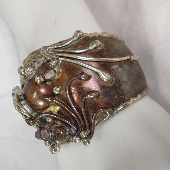 Artisan Crafted Brutalist Cuff Bracelet - Picture 3 of 15